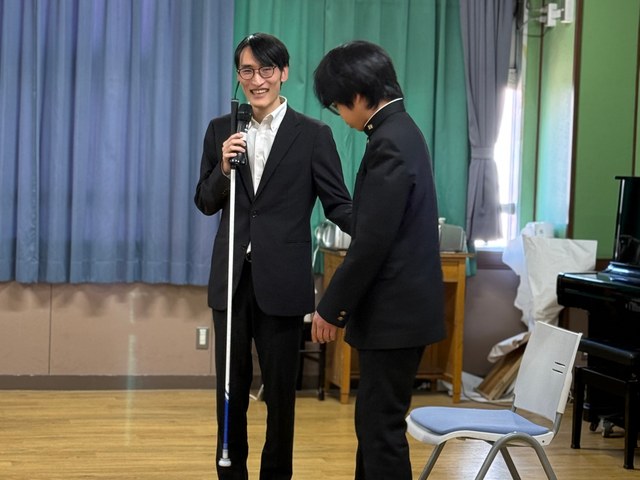 白杖を用いた体験講習